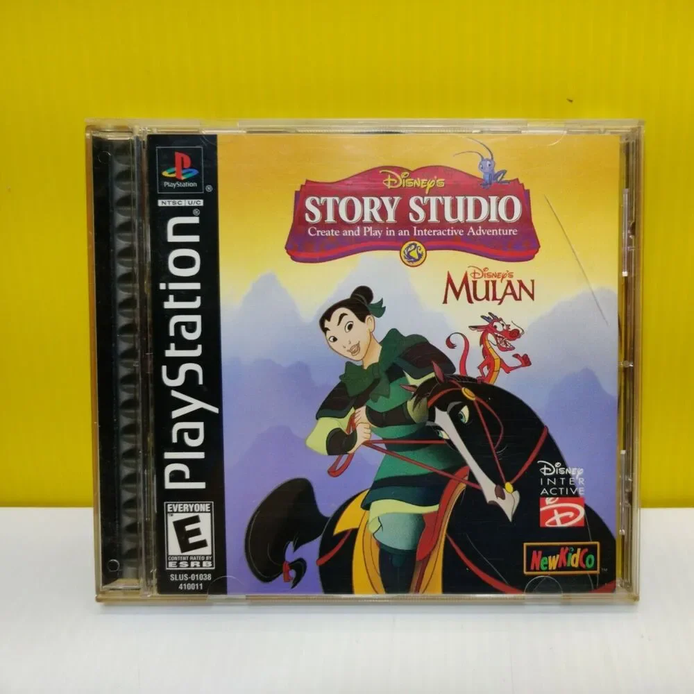 Disney's Story Studio Mulan Sony PlayStation 1 PS1 Complete Case Manual Game